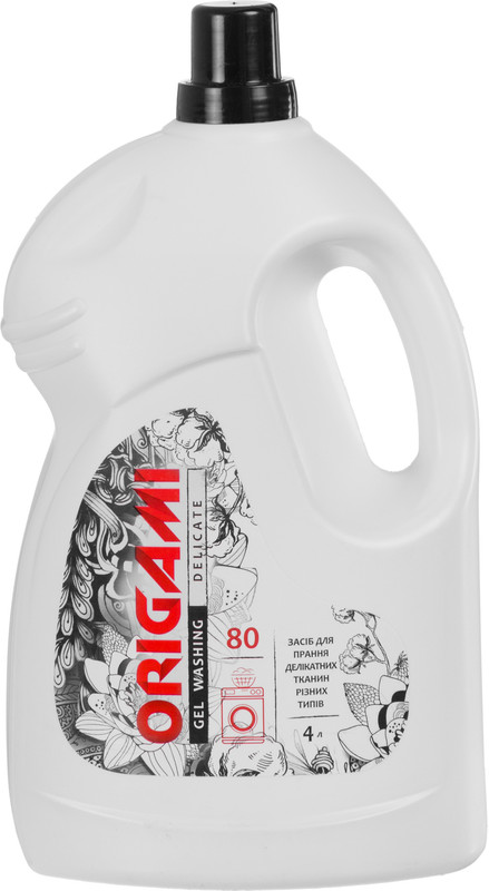 Гель для прання ORIGAMI Delicate, універсальний, автомат, ручне прання, 4л